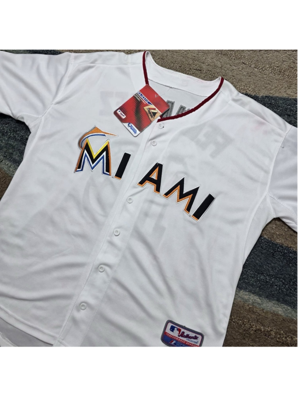 NWT MAJESTIC COOL BASE FLORIDA MARLINS #16 FERNANDEZ BASEBALL JERSEY IN SIZE 48